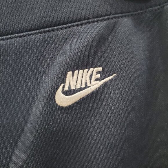 Nike Women's Navy Blue White Stripe Pull On Cropped Leg Athletic Pants S (4-6) - Picture 2 of 6